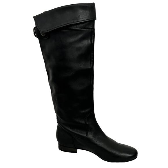 COACH BENITA BLACK SOFT LEATHER FLAT SOLE WOMEN'S TALL RIDING BOOTS SIZE 5 1/2 B - Picture 2 of 16
